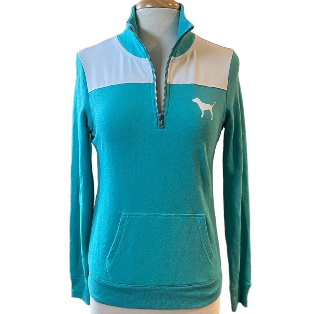 PINK | Quarter Zip Logo Sweatshirt